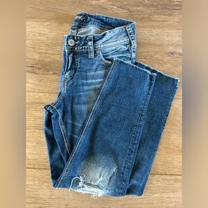 Silver Jeans Suki Distressed Skinny Crop - size 30